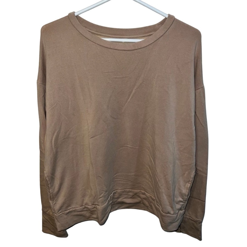 Offline by Aerie Tan Oversized Long Sleeve Crew Neck M